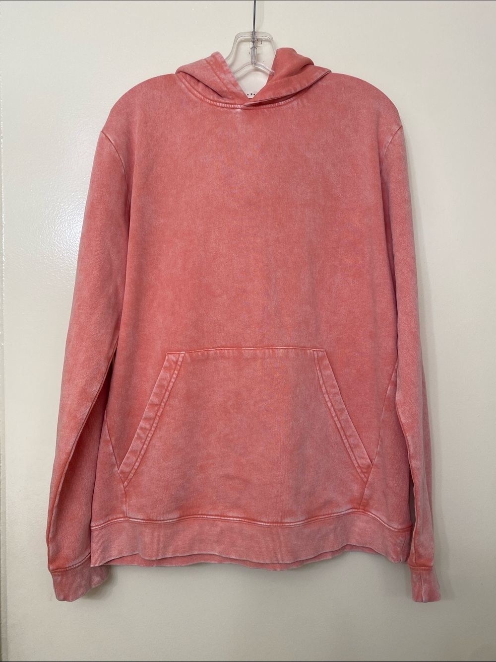 Women’s Peach / Coral Mineral Wash Hoodie